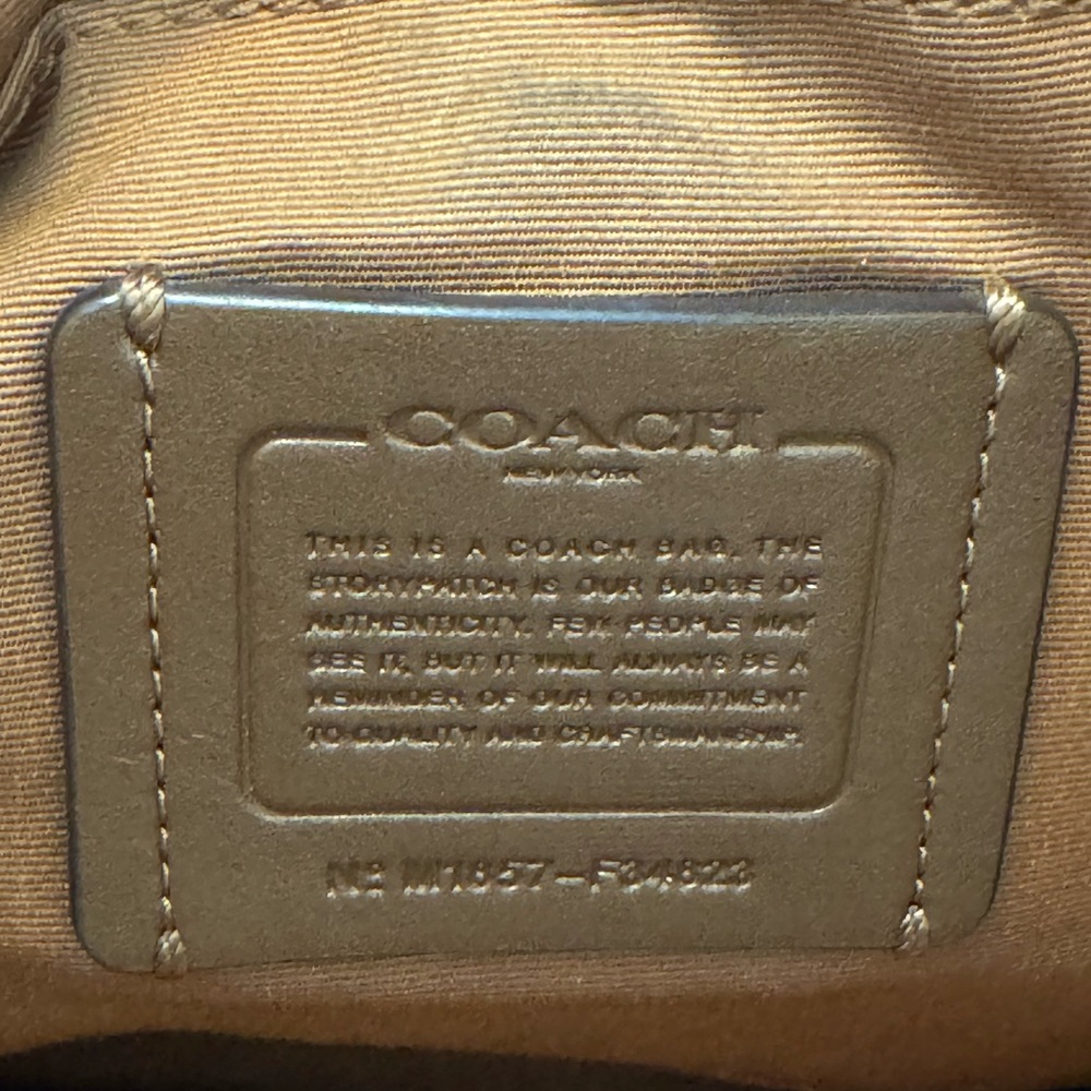 Coach Brown Leather Crossbody Bag with Gold Hardware - Picture 3 of 5